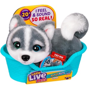 image:imageLittle Live Pets My Really Real Puppy Patches The Beagle Interactive Realistic Toy Dog with 60 Sounds and 2in1 Bed Lifelike Puppy Toys for Kids Ages 5Mini Husky