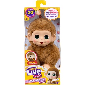 image:imageLittle Live Pets Baby Monkey Minis  Chikki Cherry Interactive PetPepi Peach