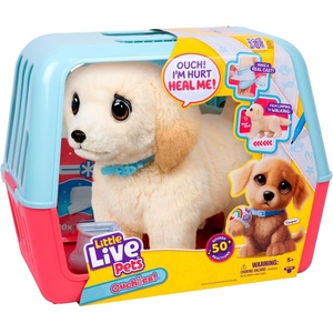 image:imageLittle Live Pets Ouchies Cooper The Retriever Puppy 50 Sounds Limping to Walking Puppy Toy with Vet Carrier Interactive Toy Dog for Kids Ages 5Retriever
